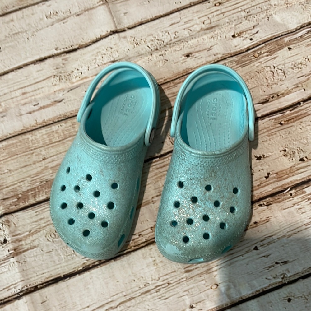 Girls Glitter Crocs
